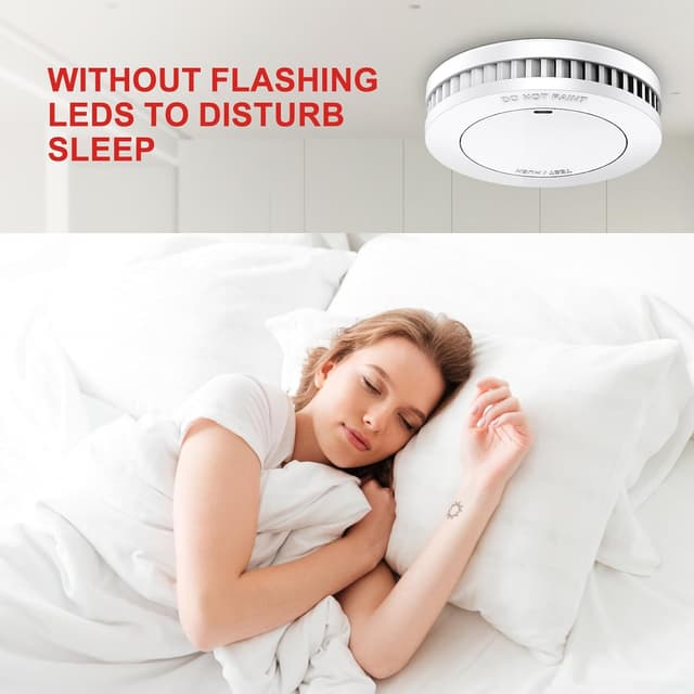 Detalle de Smoke Alarm for Home 10 Year Battery 3 Pack