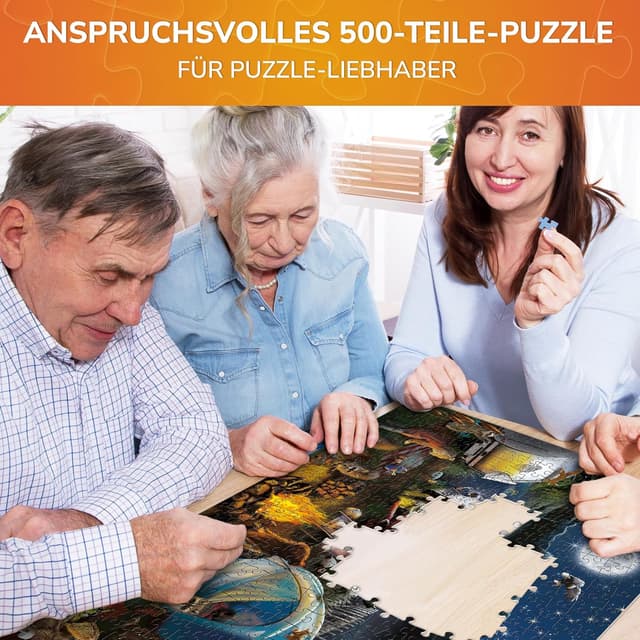 Detalle 2 de QUOKKA Puzzle für Erwachsene – 500-Teiliges Lagerfeuer-Original-Collage mit FSC-zertifiziertem Karton