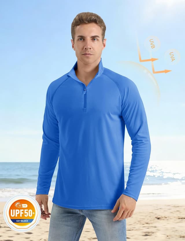 Thumbnail 2 de MAGCOMSEN rashguard UPF 50+ da uomo 1/4 zip