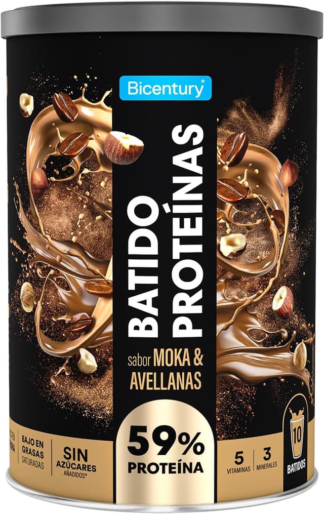 Detalle de Bicentury Proteína Moka Avellana 340 g 20 g por porción
