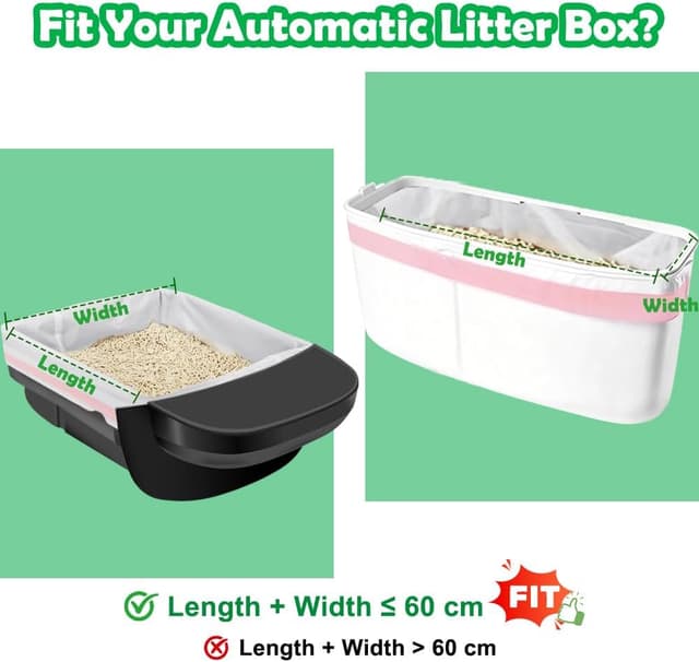 Detalle de SZEE 120 Pack Large Self‑Cleaning Cat Litter Tray Liners 🐱