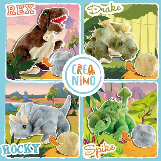 Thumbnail 6 de Creanino Dino Kuscheltier 2-in-1 mit Wende-Design (Triceratops „Rocky“) – Plüschtier zum Wenden