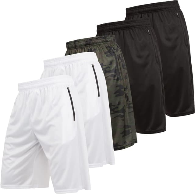 Thumbnail 6 de Ultra Performance Mens 5 Pack Athletic Running Shorts with Zippered Pockets (Loose Fit, 10" Inseam)