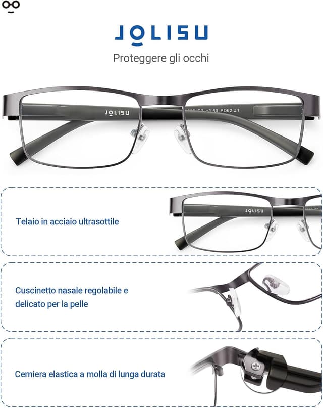 Thumbnail 3 de JOLISU Occhiali da lettura in metallo 5 pezzi