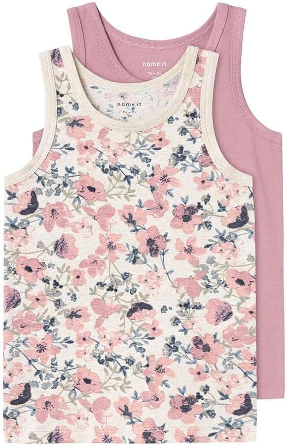 Detalle 2 de ONLY & SONS Mädchen Nmftank Top 2p Nostalgia Flower (NOOS) – leichter Sommer-Look für warme Tage