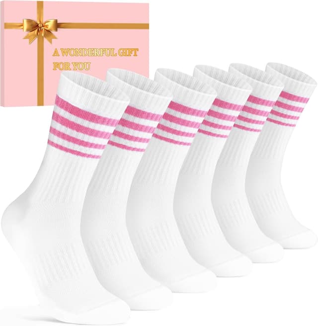 Detalle de Niorasen Calzini Tennis Donna traspiranti in cotone, 6 paia (taglie 35-38 e 39-42) con supporto e punta senza cuciture