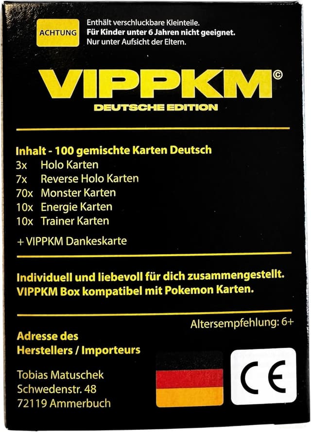 Detalle 2 de VIPPKM 100 Karten Set Sammelkarten 🎴