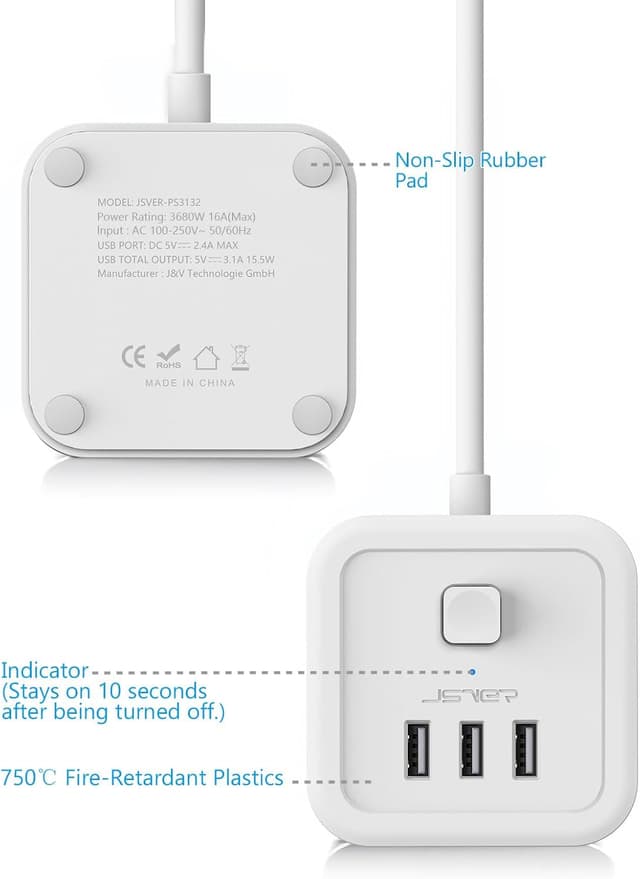 Thumbnail 5 de JSVER Multiprise Cube 3680 W 🔌