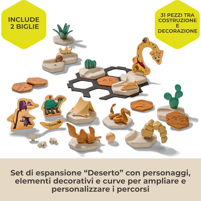 Detalle de Ravensburger Gravitrax Junior Extension Desert: pista biglie per bambini con 33 pezzi