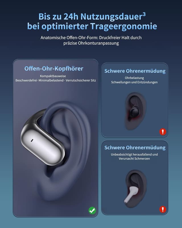 Thumbnail 1 de EUQQ KI Übersetzer Kopfhörer Bluetooth 6.1, 144 Sprachen, 50 Std ⎧