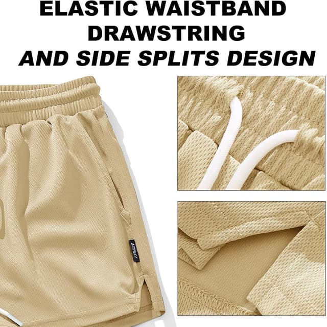 Detalle 2 de AIMPACT Mens Mesh Running Shorts 3" quick-dry athletic shorts