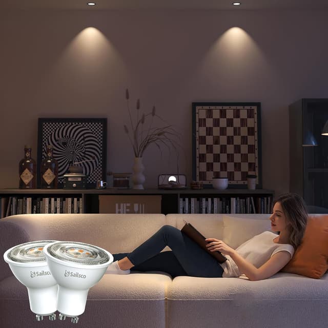 Detalle de sailsco GU10 LED 3,3 W Neutralweiß (4000 K) – 600 lm, 36° Abstrahlwinkel, nicht dimmbar (12 Stück)