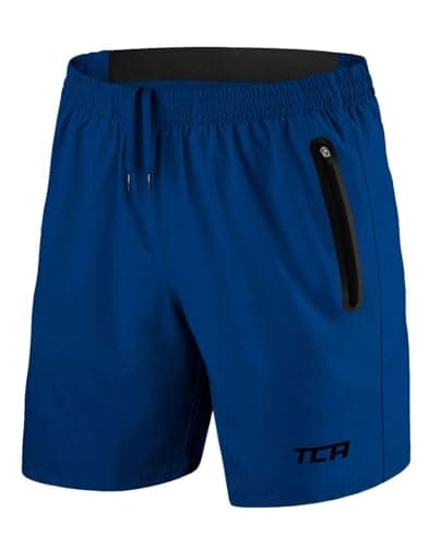 Detalle de TCA Shorts deportivos para hombre con bolsillos de cremallera Tecnología Elite Tech (Running/Gym) – Azul, L