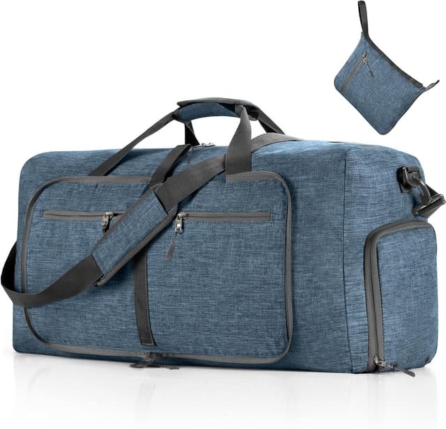 Detalle de 85L faltbare Reisetasche mit Schuhfach blau