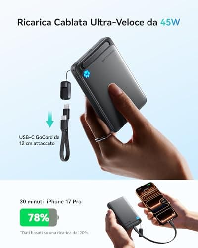 Detalle de INIU Power Bank 45W 10.000 mAh para iPhone