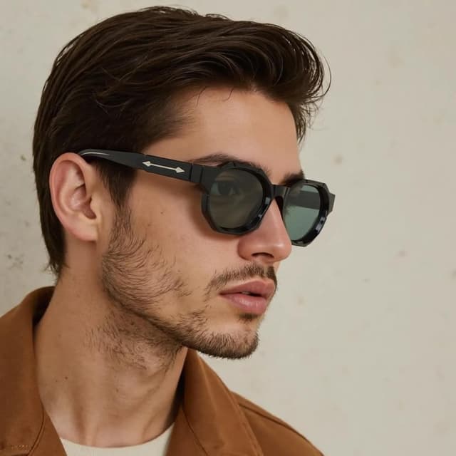 Detalle de D Lolylad Retro Square Sunglasses with UV400 Protection (Propionate Frame)