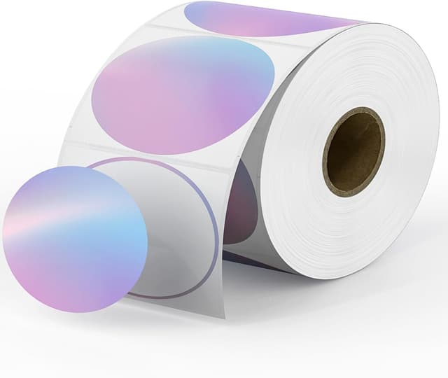 Thumbnail 6 de MUNBYN 50x50mm Pink Circle Thermal Sticker Labels (2 inch) – direct thermal, self-adhesive round labels for QR codes & DIY