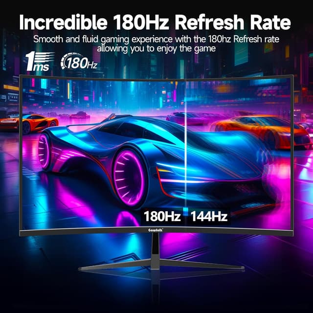 Detalle 2 de Gawfolk 32-inch curved gaming monitor 180Hz