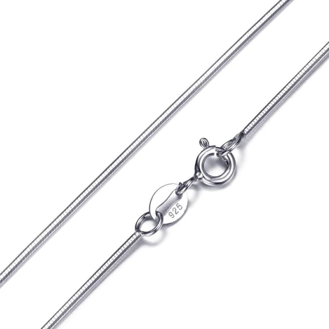 Detalle de Morella collana da donna con ciondoli a forma di lettera in argento 925 rodiato, lunghezza 45 cm