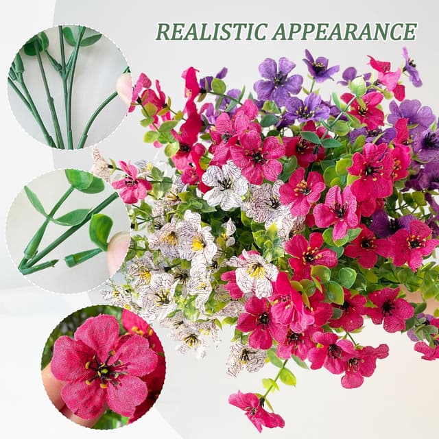 Thumbnail 6 de ROLLWAY Lot de 6 fleurs artificielles 35 cm