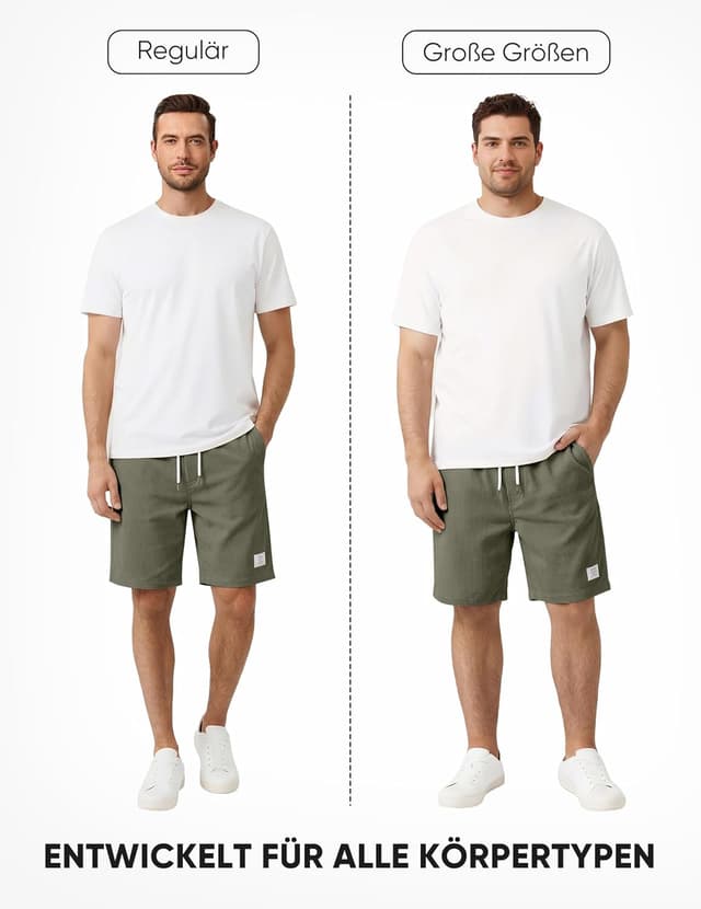 Detalle 1 de JMIERR Corduroy Shorts Herren mit Leinen