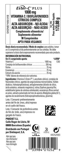Thumbnail 1 de Solgar Ester-C Plus 1000mg 🌟 90 Comprimidos Nutritivos