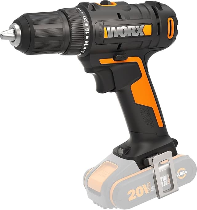 Detalle de WORX WX108.9 Taladro atornillador 20V, 45 Nm