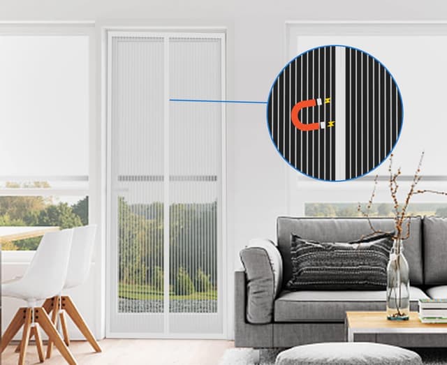 Detalle de DIKER Fliegengitter Magnet Tür 110x210 cm