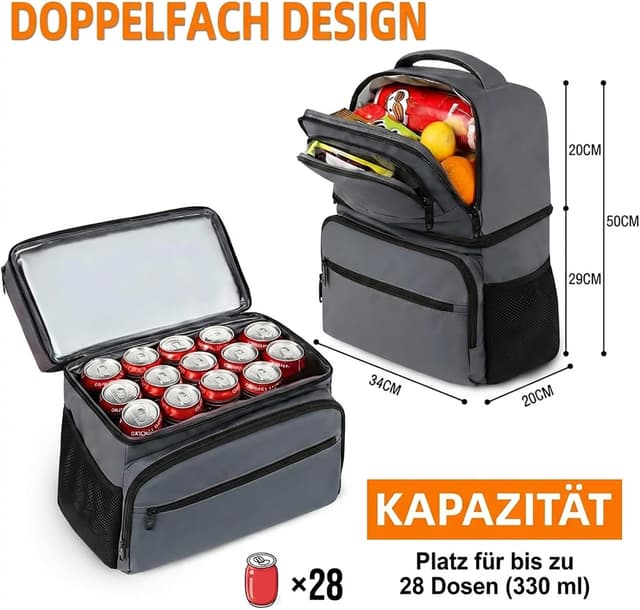 Detalle 2 de Kühlrucksack MATEIN Kühlrucksack 34L, 40 Dosen