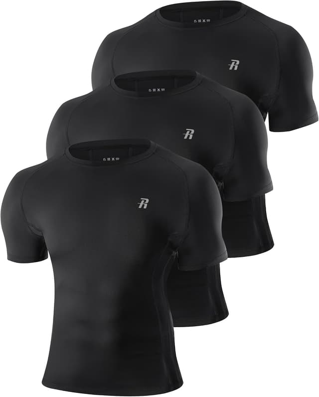 Detalle de Runhit Kompressionsshirt Herren 3er Pack