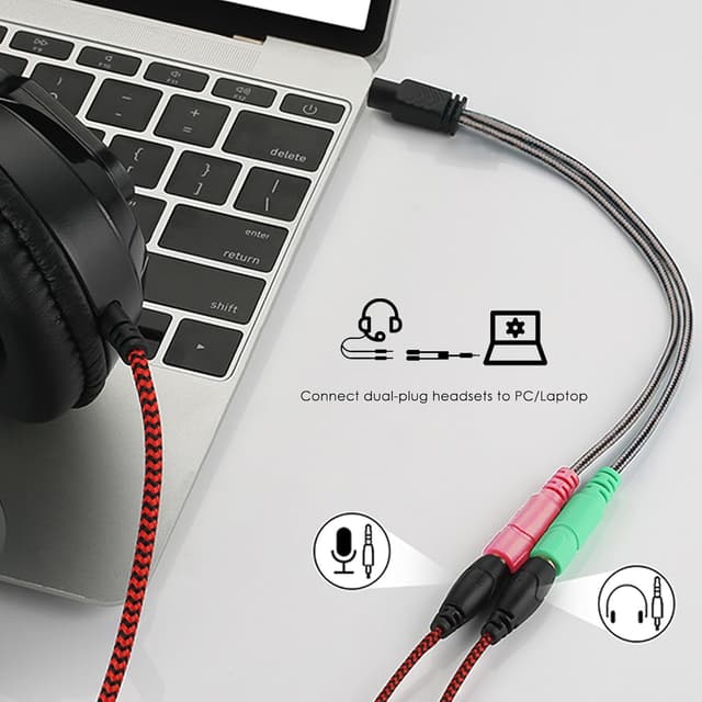 Detalle de MillSO headset mic splitter 3.5mm TRRS