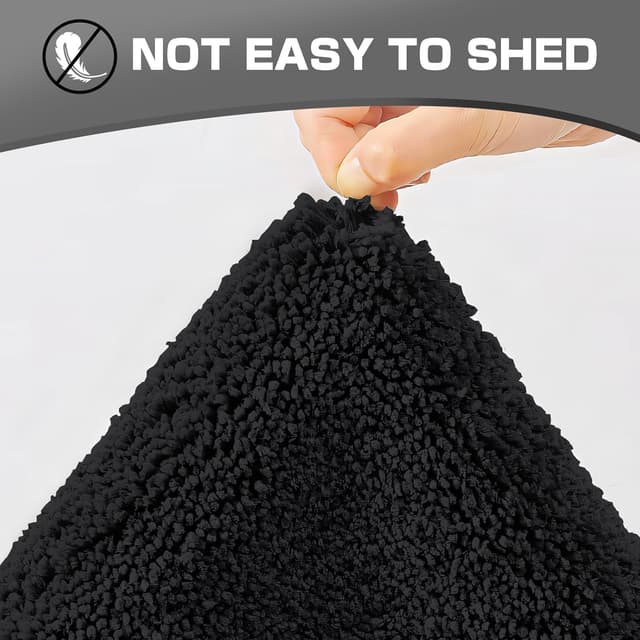 Thumbnail 6 de wyewye Tapis de bain en microfibre super absorbante (2 cm) Noir 50 x 80 cm