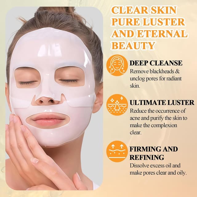 Detalle de Maschera viso in idrogel al collagene (confezione da 5 fogli) per luminosità istantanea