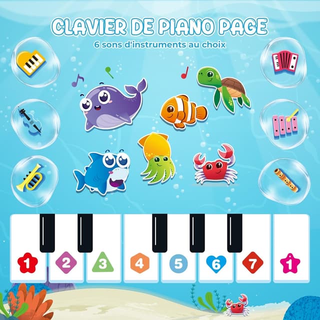 Thumbnail 3 de kidmance Jouet Bebe 1 an Tapis Musical 2 en 1