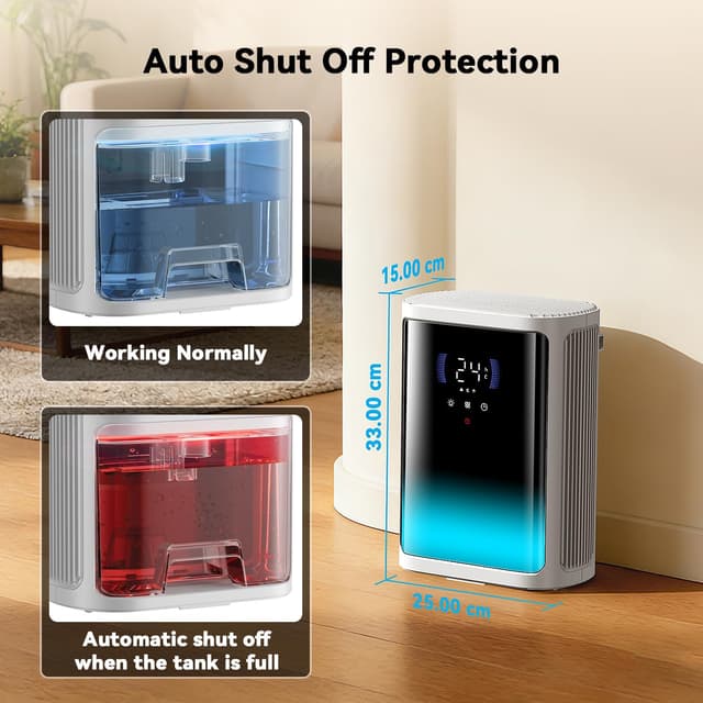 Thumbnail 4 de Elektrischer Luftentfeuchter 2,8 L 850 ml/Tag