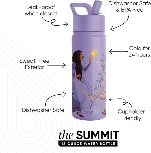 Thumbnail 1 de Simple Modern Disney Wish 18oz Kids Summit Bottle