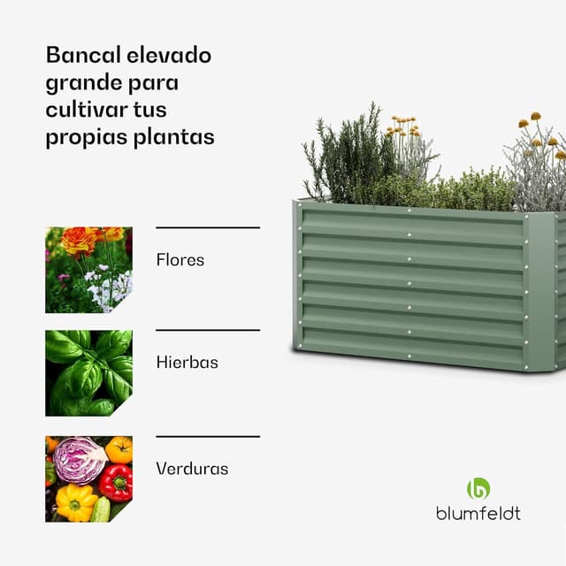 Thumbnail 3 de blumfeldt High Grow Jardinera Exterior 575L Acero Galvalume 60cm 🌿