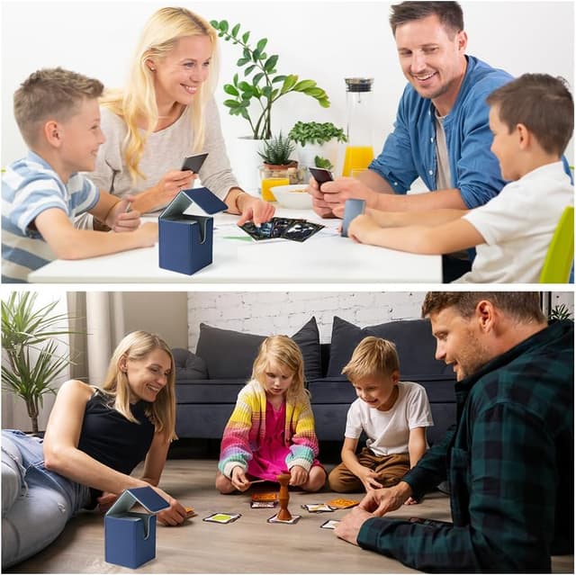 Thumbnail 6 de Boîte de rangement cartes Yu-Gi-Oh, PU, bleu-gris