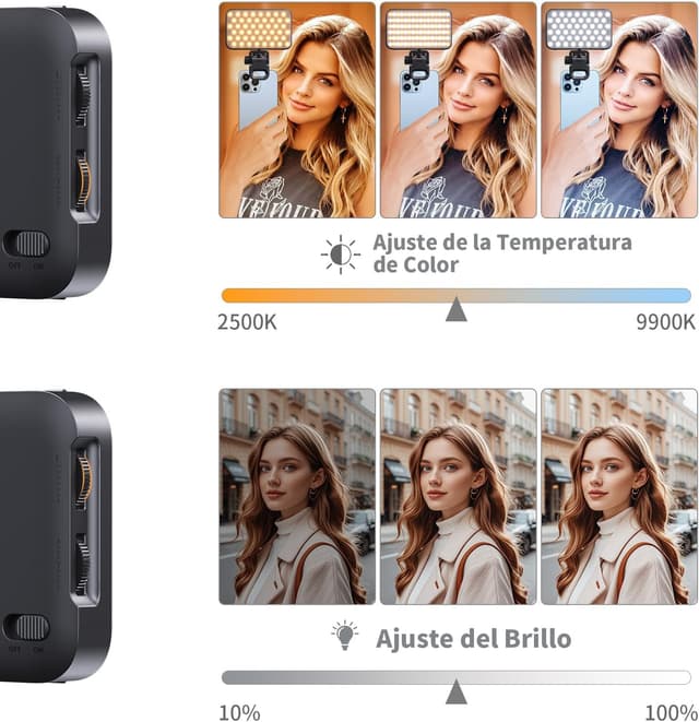 Thumbnail 1 de TONEOF Luz Móvil Recargable con Difusor y Soporte