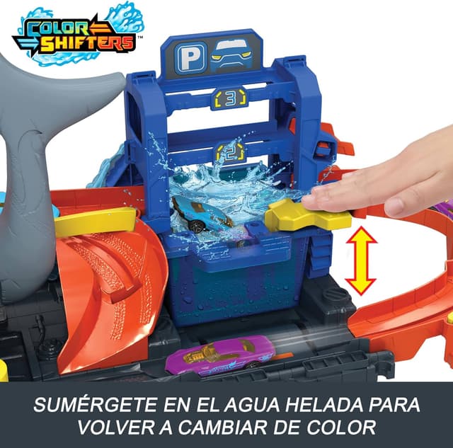 Thumbnail 5 de Hot Wheels City “Let's Race” - Túnel de lavado con tiburón 🦈