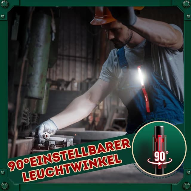 Thumbnail 5 de Linkax LED Arbeitsleuchte Werkstattlampe (2er-Set) mit COB, Magnet-Clip und Akku