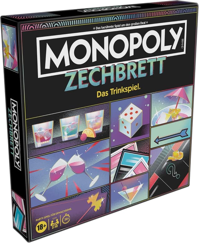 Thumbnail 6 de Monopoly Board Crawl Trinkspiel (offiziell) – Deutsche Fassung, Partyspiel für Erwachsene ab 21 Jahren