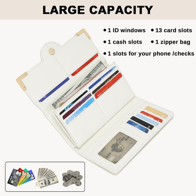 Thumbnail 1 de Miss Lulu Monederos Largos para Mujer 19,5 cm 📛