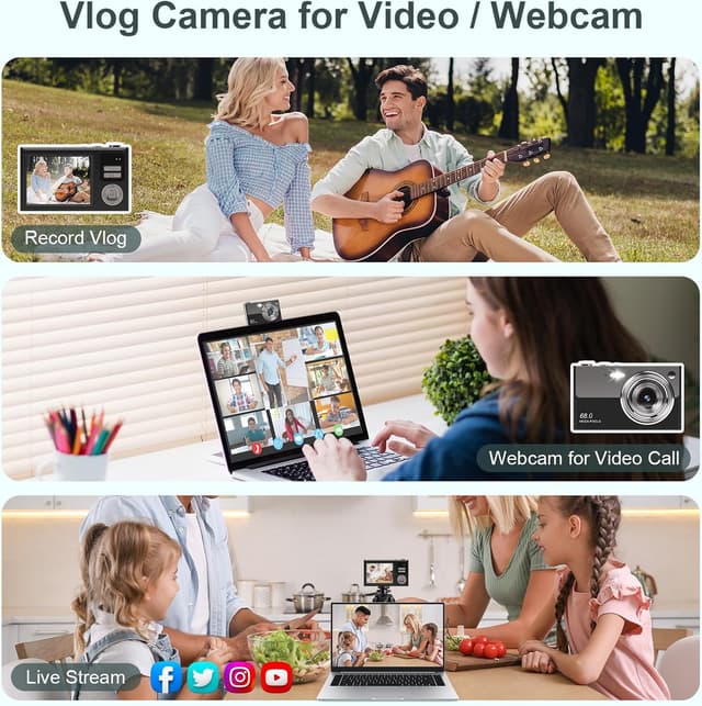 Thumbnail 5 de Digital Camera 48MP 4K compact with 18x zoom