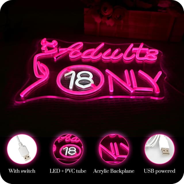 Detalle de LED-Neon Schild Wanxing Beauty Neon 5V/2A
