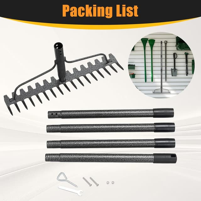 Thumbnail 6 de Metal Bow Rake 124 cm with 17 Tines