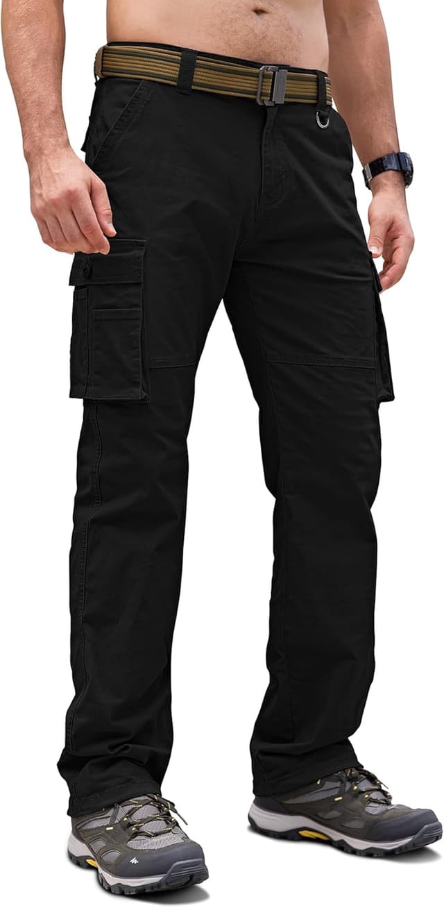 Thumbnail 6 de Cindeyar Cargohose Herren Relaxed Fit aus Baumwolle – Wanderhose mit Multi-Taschen und teil-elastischem Bund