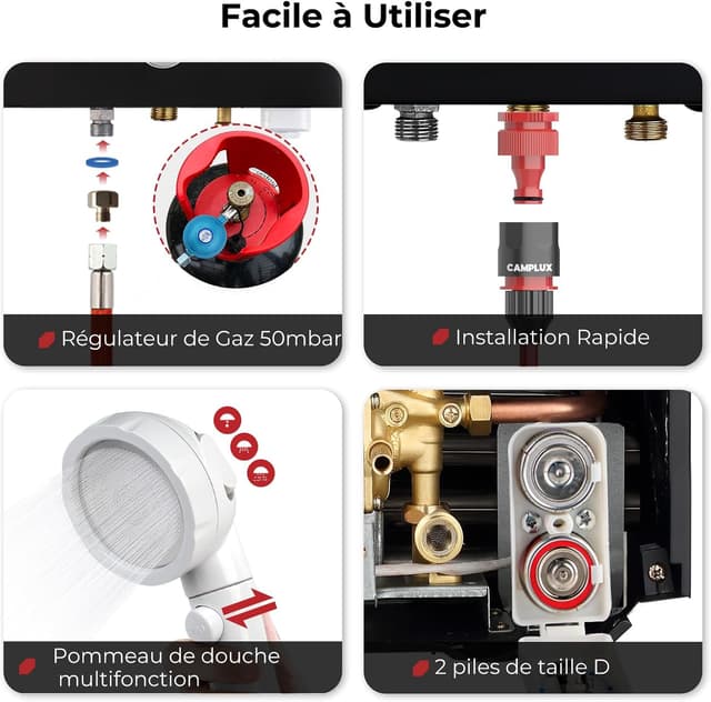 Thumbnail 3 de CAMPLUX 10 L Chauffe-eau gaz BW264BCP120