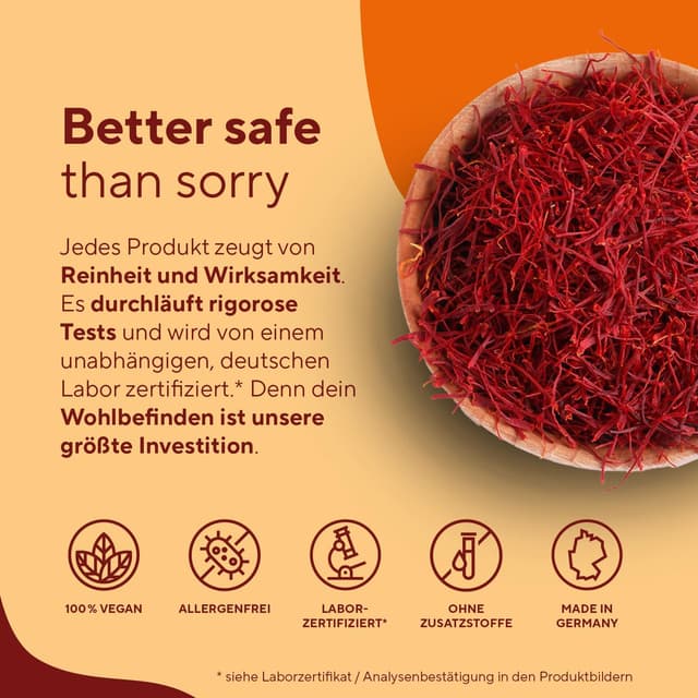 Detalle 1 de Safran Kapseln TRUE NATURE® mit Affron® – 150 Kapseln (30 mg/Tag) für psychische Funktion – vegan