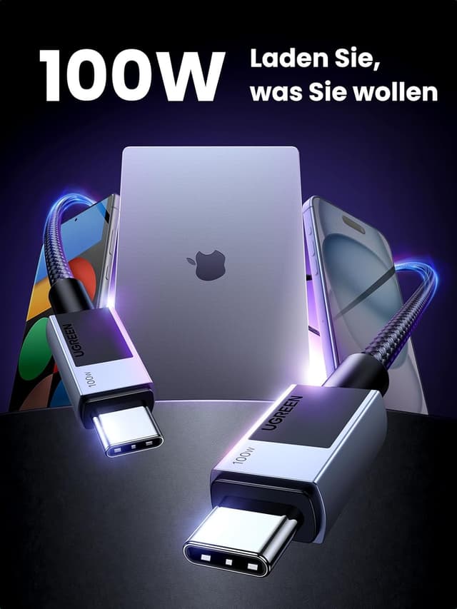 Detalle 2 de UGREEN 100W USB C Kabel PD 3.0 2m